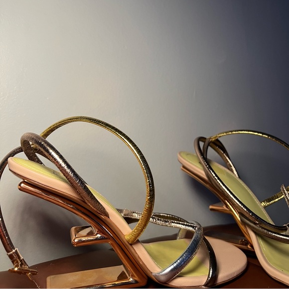 ***SOLD*** Fendi Metallic Colorblock Sandals - Picture 2 of 4